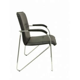 Pack 2 sillas Balsa similpiel negro estructura cromada