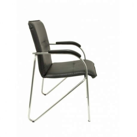 Pack 2 sillas Balsa similpiel negro estructura cromada