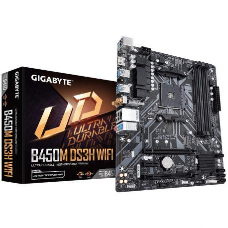 GIGABYTE - Gigabyte GA-B450M-DS3H-WIFI AMD B450 Zócalo AM4 micro ATX - B450M DS3H WIFI