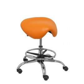 Taburete Alatoz similpiel naranja