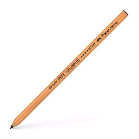 FABER CASTELL LÁPIZ DE DIBUJO PITT OIL BASE MINA GRASA DURO NEGRO -6U-