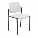 Silla fija Villalgordo bali blanco chasis negro