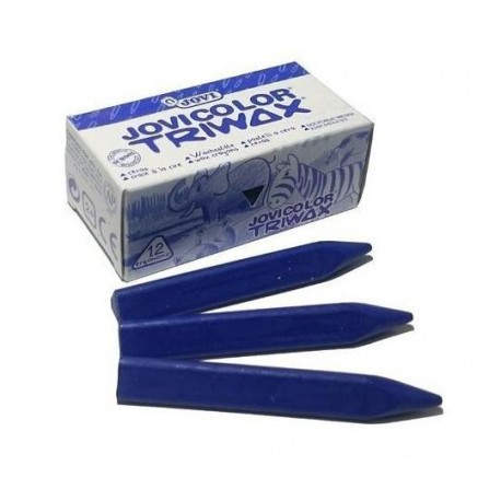 ESTUCHE 12 CERAS JOVICOLOR TRIWAX 97306 AZUL OSC.