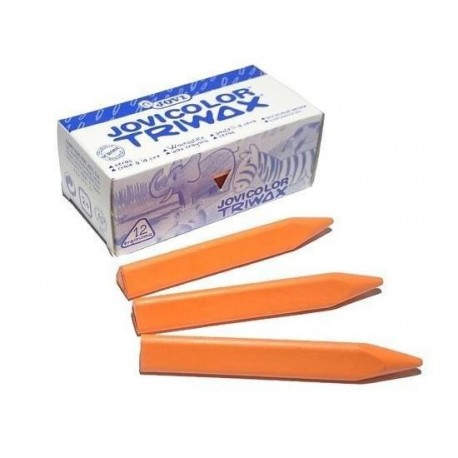 ESTUCHE 12 CERAS JOVICOLOR TRIWAX 97307 NARANJA