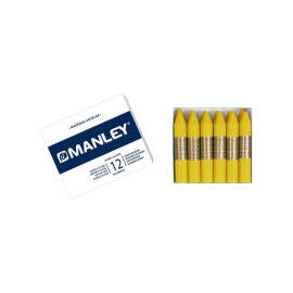 ESTUCHE 12 CERAS MANLEY MNC04704 OX. AMARILLO
