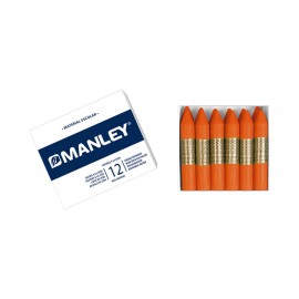 ESTUCHE 12 CERAS MANLEY MNC04500 BERM. CLARO