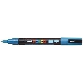 UNIBALL MARCADOR POSCA PC-3ML PUNTA CÓNICA 0,9 - 1,3 MM AZUL CLARO PURPURINA
