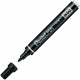 PENTEL PEN N50-AE MARCADOR PERMANENTE CUERPO ALUMINIO NEGRO Y PUNTA MEDIA CONICA -12U-