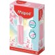 ROTUL. FLUOR MAPED PEPS PASTEL ROSA - Pack de 12 unidades
