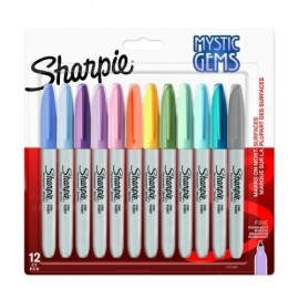 SHARPIE MARCADOR PERMANENTE MYSTIC GEMS C/SURTIDOS PASTEL EN BLISTER DE 12