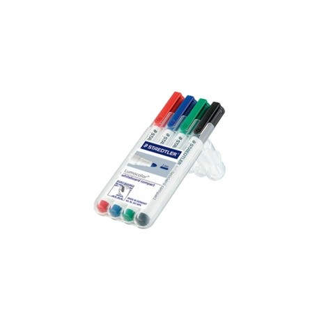 Staedtler Lumocolor whiteboard compact 341 marcador 4 pieza(s) Negro, Azul, Verde, Rojo