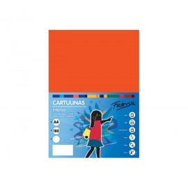PAQ. 50H CARTULINA FABRISA 180GR A4 NARANJA