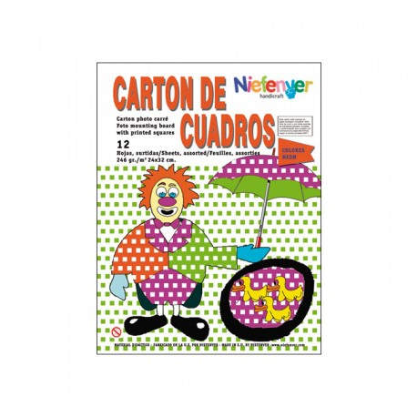B.12U CARTON CUADROS NIEFENVER 34X32CM 0700126