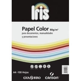 PAPEL COLOR A4 IRIS 80g 100h AHUESADO