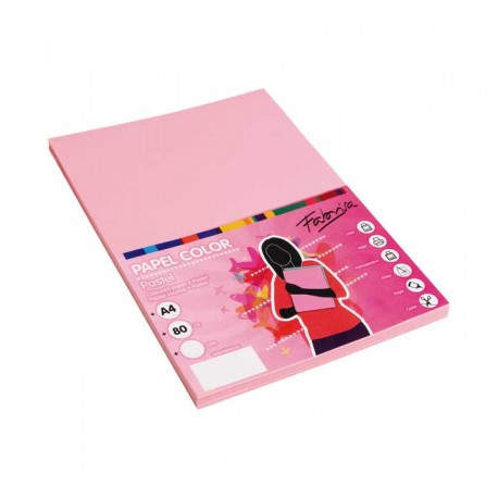 PAQ. 100H PAPEL FABRISA 80GR A4 ROSA CLARO