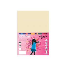 PAQ. 50H CARTULINA FABRISA 180GR A4 CREMA