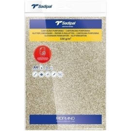 CARTULINA PURPUR.A4 SADIPAL ORO P/3