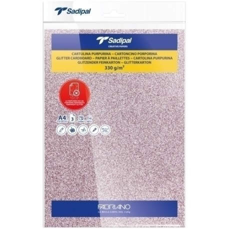 CARTULINA PURPUR.A4 SADIPAL RO P/3