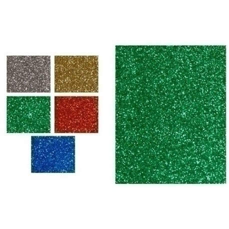 GOMA EVA FIXO 22x30 PURPURINA VERDE P/5