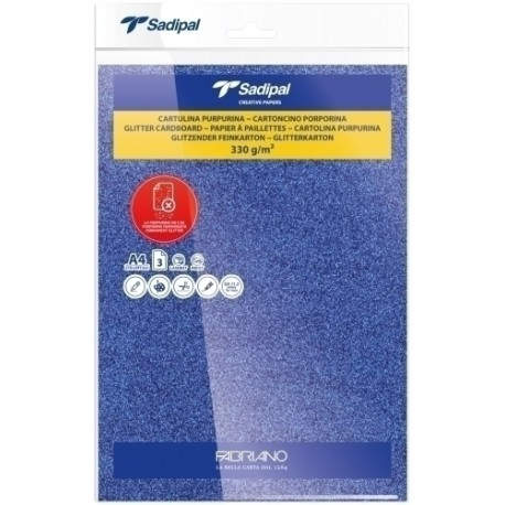 CARTULINA PURPUR.A4 SADIPAL AZ P/3
