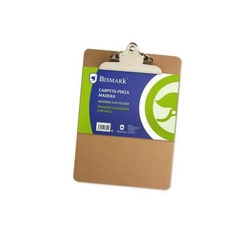 BISMARK CARPETA A5 CON PINZA Y BASE MADERA