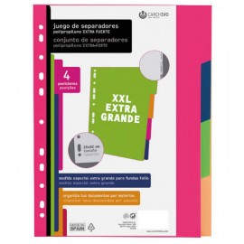 JUEGO SEPARADORES POLIPROPILENO PASTEL EXTRA FUERTE 6 POSICIONES CARCHIVO 49060699