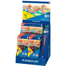 LAPICES DE COLORES STAEDTLER WOPEX ECOLOGICO EXPOSITOR DE 20 CAJAS DE 12 COLORES Y 5 CAJAS DE 24 COLORES