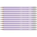 STABILO LAPIZ GRAFITO CON GOMA SWANO PASTEL LILA -12U-