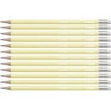 STABILO LAPIZ GRAFITO CON GOMA SWANO PASTEL AMARILLO -12U-