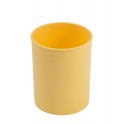 CUBILETE FAIBO PLASTICO PASTEL AMARILO