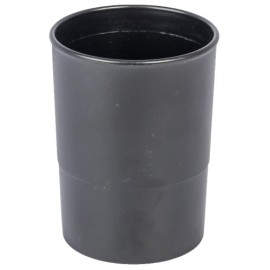 PORTA LAPICES PLASTICO REDONDO NEGRO