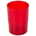 PORTA LAPICES PLASTICO REDONDO TR. ROJO