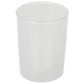 PORTA LAPICES PLASTICO REDONDO CRISTAL