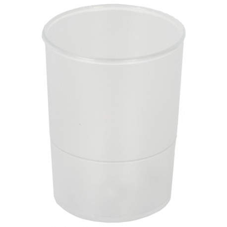 PORTA LAPICES PLASTICO REDONDO CRISTAL