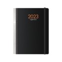 DOHE AGENDA ANUAL SYNCRO ESPIRAL SEMANA VISTA 15X21 CM NEGRO CASTELLANO 2023