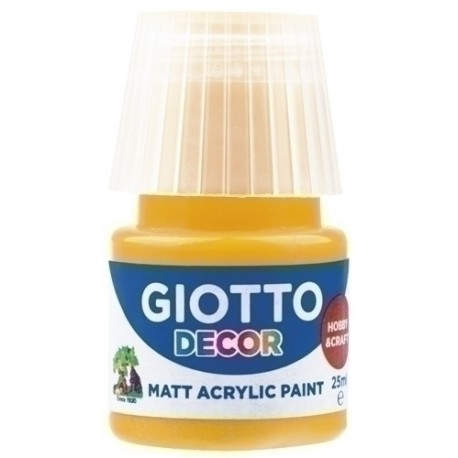 PINTURA ACRIL.GIOTTO 25 ml AMARILLO OSCU - Pack de 6 unidades