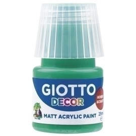 PINTURA ACRIL.GIOTTO 25 ml VERDE ESMERAL - Pack de 6 unidades