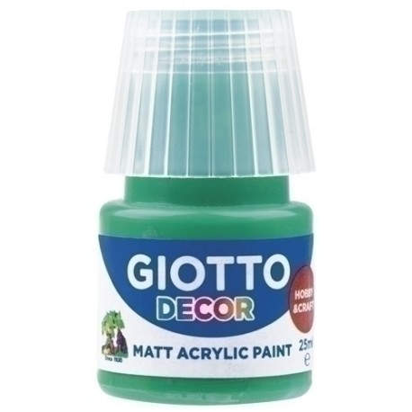 PINTURA ACRIL.GIOTTO 25 ml VERDE ESMERAL - Pack de 6 unidades