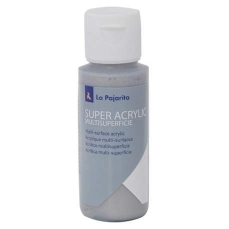 PINTURA ACRIL.PAJARITA 60 ml PLATA A-50 - Pack de 6 unidades
