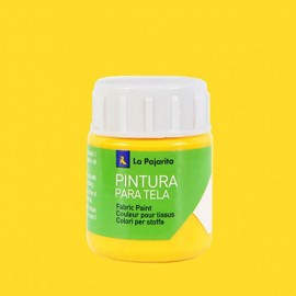 PINTURA PARA TELA TRANSPARENTE T-12 AMARILLO REAL. 25ML LA PAJARITA 112871