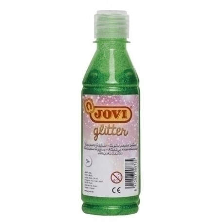 TEMPERA JOVI LIQ.GLITTER 250 ml VERDE