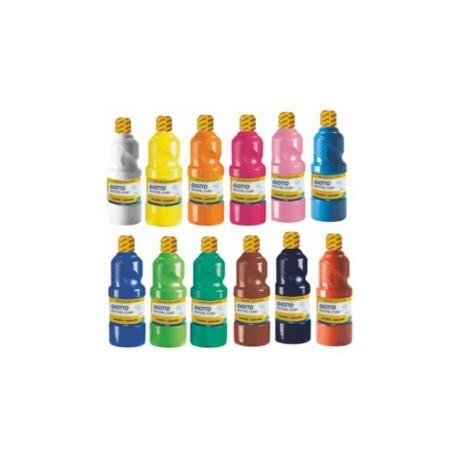 GIOTTO TÉMPERA ESCOLAR LAVABLE AMARILLO BOTELLA 1000 ML