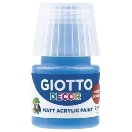 PINTURA ACRIL.GIOTTO 25 ml AZUL CYAN - Pack de 6 unidades