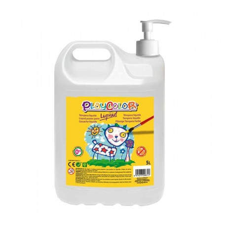 GARRAFA TEMPERA LIQ. PLAYCOLOR BASIC 5L BLANCO