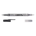 Tombow Fudenosuke Twin pluma fuente Negro, Gris 1 pieza(s)