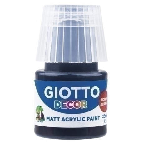 PINTURA ACRIL.GIOTTO 25 ml NEGRO - Pack de 6 unidades