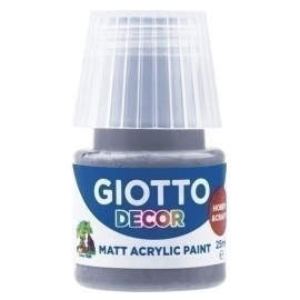 PINTURA ACRIL.GIOTTO 25 ml GRIS OSCURO - Pack de 6 unidades