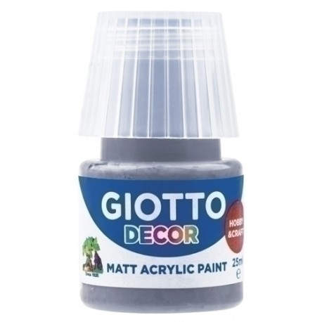 PINTURA ACRIL.GIOTTO 25 ml GRIS OSCURO - Pack de 6 unidades