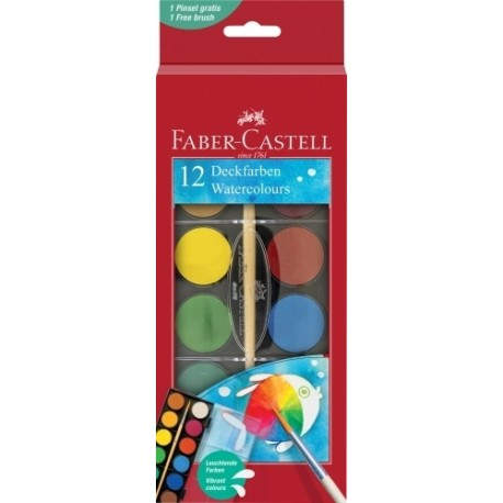 ACUARELAS FABER-CASTELL ESTUCHE DE 12 - Pack de 6 unidades