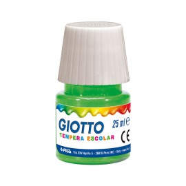 BOTE TEMPERA ESCOLAR GIOTTO 25ML VERDE 356912 - Pack de 6 unidades